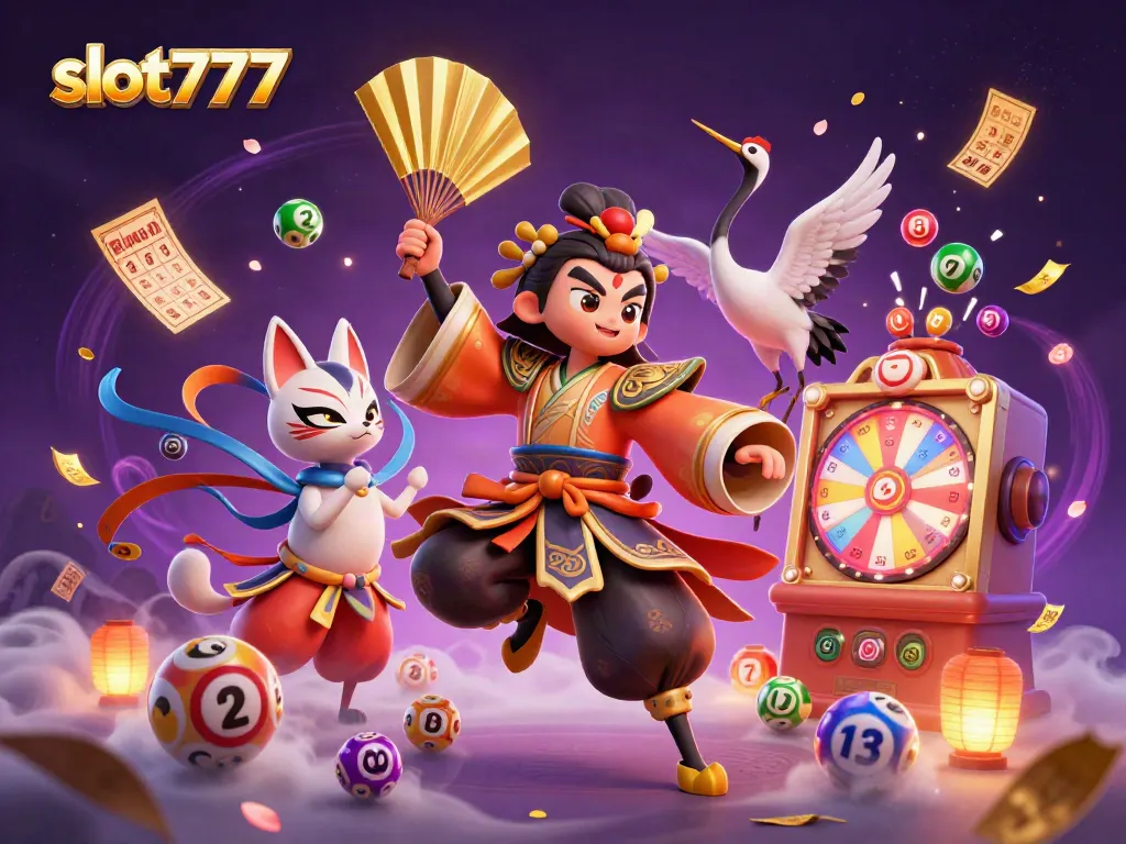 Engage with slot777 and win exciting prizes in a vibrant 3D illustrated casino atmosphere.